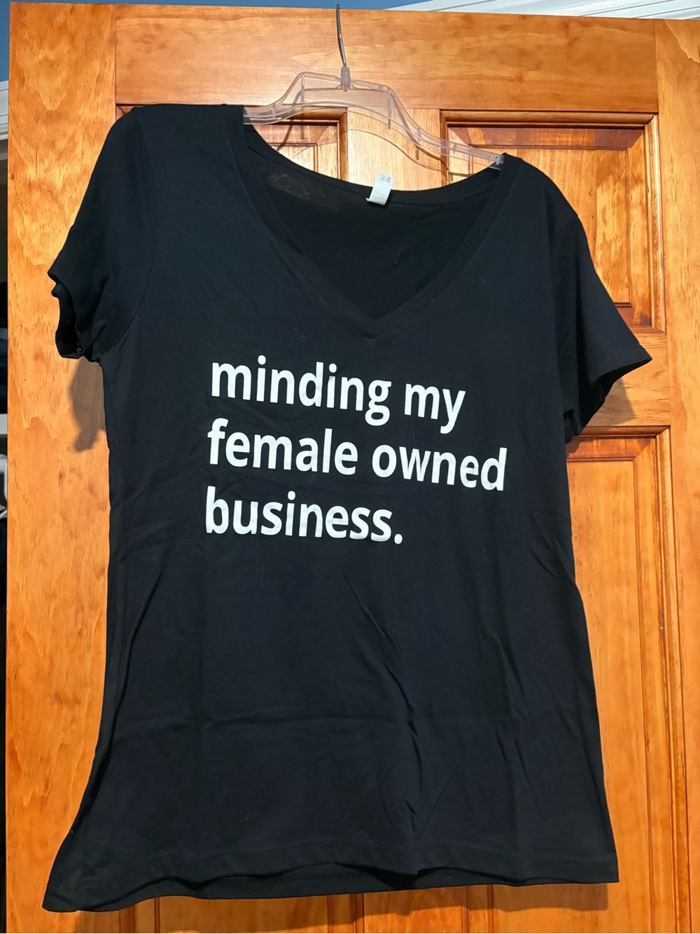 Minding My Female Owned Business Black Graphic Tee